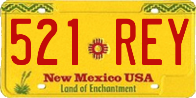 NM license plate 521REY