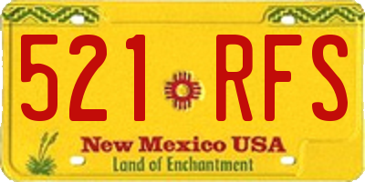 NM license plate 521RFS