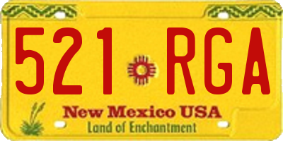NM license plate 521RGA