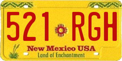 NM license plate 521RGH