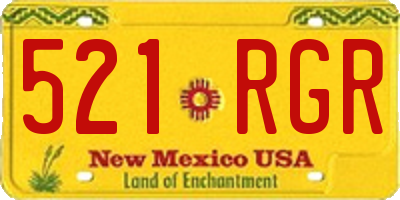 NM license plate 521RGR