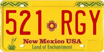 NM license plate 521RGY