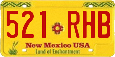 NM license plate 521RHB