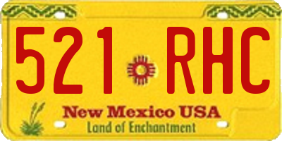NM license plate 521RHC