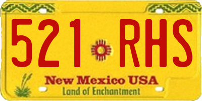 NM license plate 521RHS