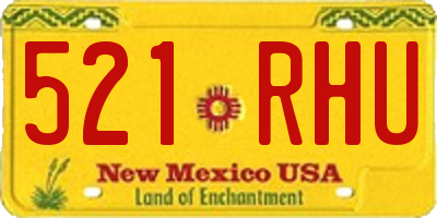 NM license plate 521RHU