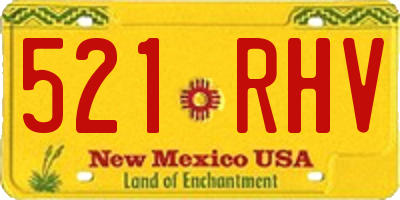 NM license plate 521RHV