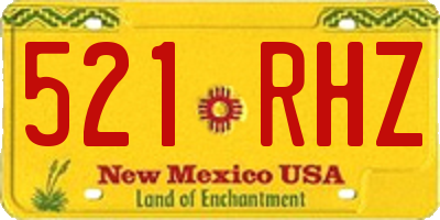 NM license plate 521RHZ