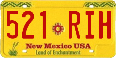 NM license plate 521RIH