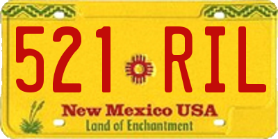 NM license plate 521RIL