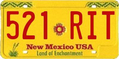 NM license plate 521RIT