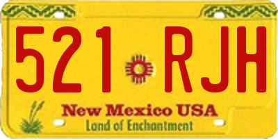 NM license plate 521RJH