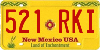 NM license plate 521RKI