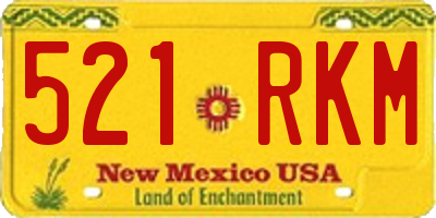 NM license plate 521RKM