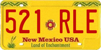 NM license plate 521RLE