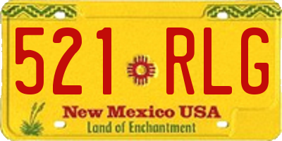 NM license plate 521RLG