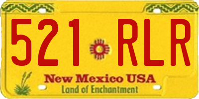 NM license plate 521RLR