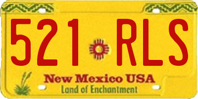 NM license plate 521RLS