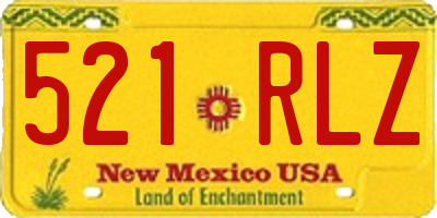 NM license plate 521RLZ