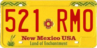 NM license plate 521RMO
