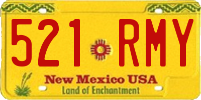 NM license plate 521RMY