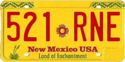 NM license plate 521RNE