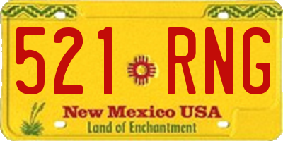 NM license plate 521RNG