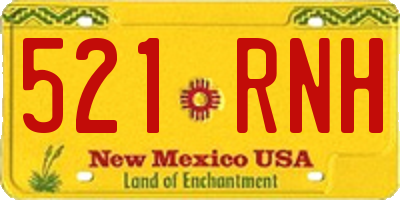 NM license plate 521RNH
