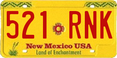 NM license plate 521RNK