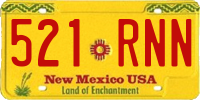 NM license plate 521RNN
