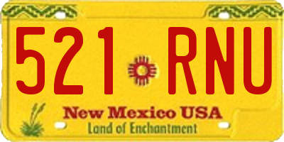 NM license plate 521RNU