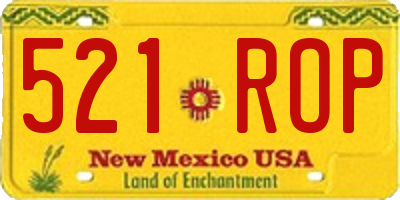 NM license plate 521ROP