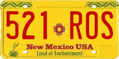 NM license plate 521ROS