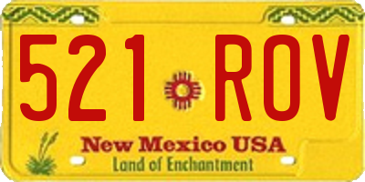 NM license plate 521ROV