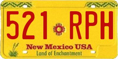 NM license plate 521RPH