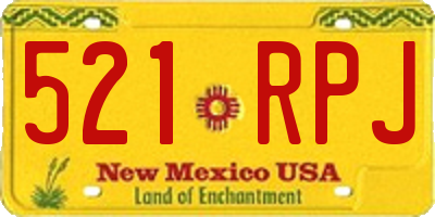 NM license plate 521RPJ