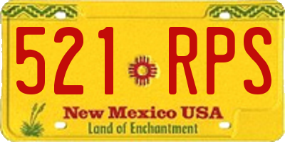 NM license plate 521RPS