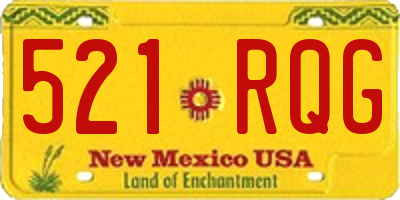 NM license plate 521RQG