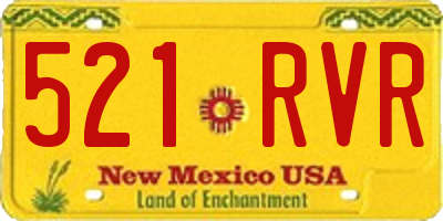 NM license plate 521RVR