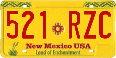 NM license plate 521RZC
