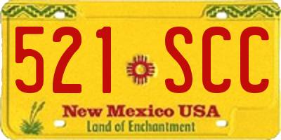 NM license plate 521SCC