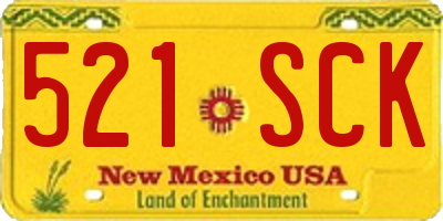 NM license plate 521SCK