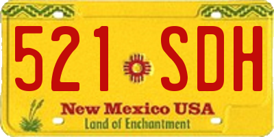 NM license plate 521SDH