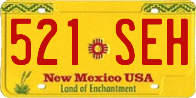 NM license plate 521SEH