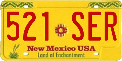 NM license plate 521SER