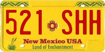 NM license plate 521SHH