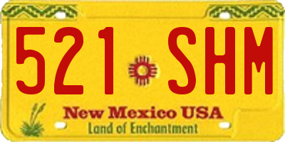 NM license plate 521SHM