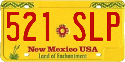 NM license plate 521SLP