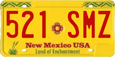 NM license plate 521SMZ