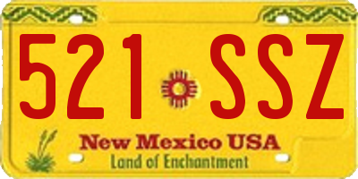 NM license plate 521SSZ